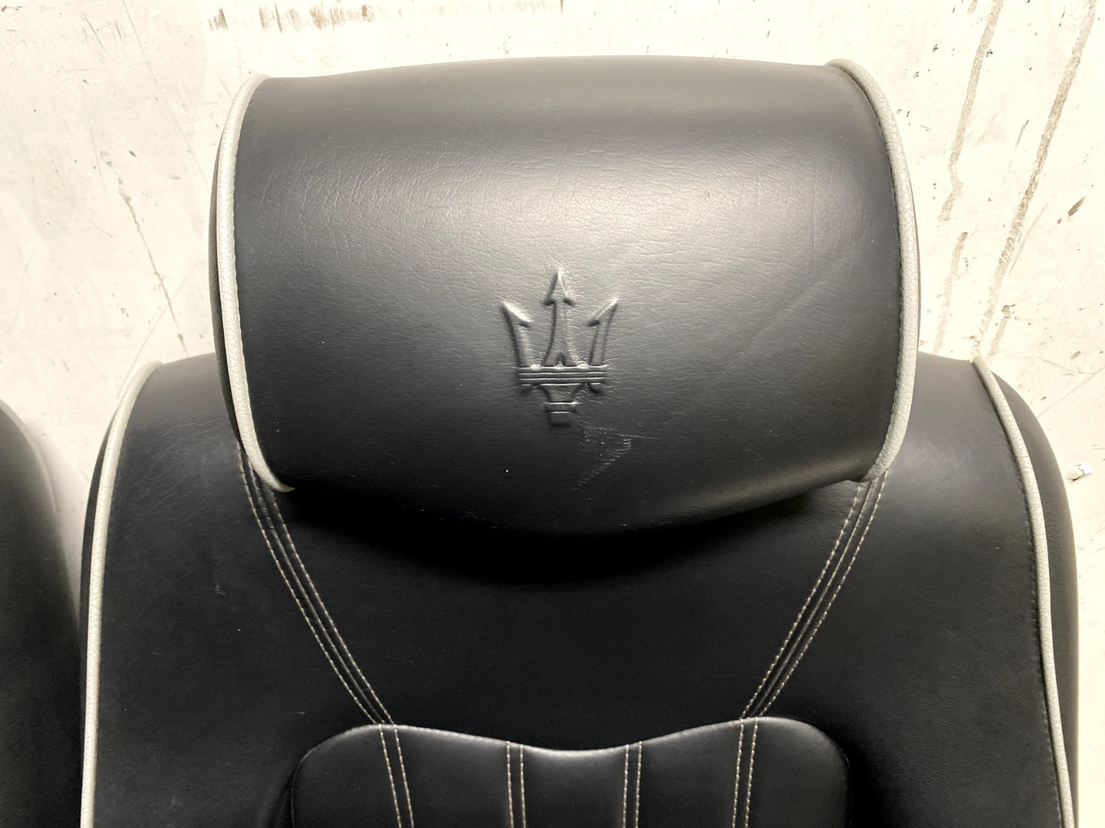 2003-2012 MASERATI QUATTROPORTE OEM LEFT RIGHT FRONT SEAT SET BLACK LEATHER PAIR