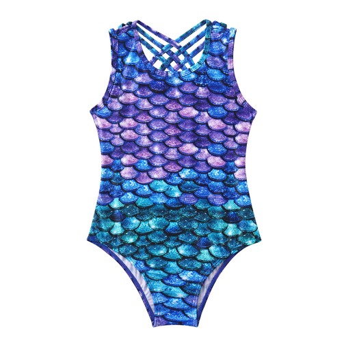Kids Girls Swimwear Holiday Beachwear One Piece Swimsuit Costume Leotard Party - Picture 20 of 28