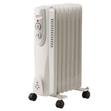 Image of Oil Filled Radiator Portable Electric Heater 3 Heat Settings Thermostat Control