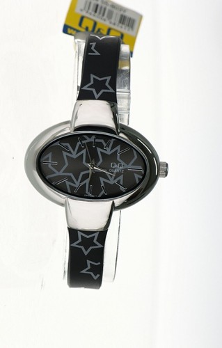 Jolie Montre Bracelet Asymétrique Pour Femme - Mouvement Quartz MYOTA Japon - Cadran Bronze, Boîtier Argenté, Bracelet Cuir - Occasion