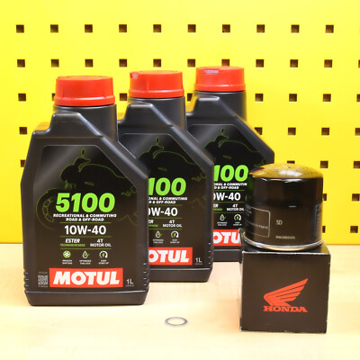 Ölwechselset Original Ölfilter Motul 5100 10w40 Für: Honda XRV 750 Africa Twin