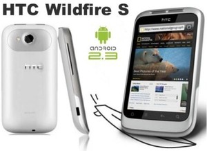 HTC Wildfire S A510e - Smartphone Handy (entsperrt) Android 2.3.5 weiß silber