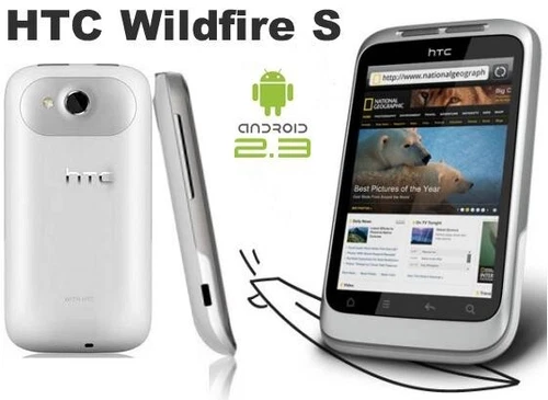 HTC Wildfire S A510e - Smartphone Mobile (Unlocked) Android 2.3.5 White Silver