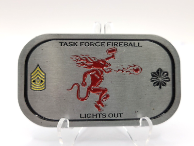 #ad #ad Task Force Fireball Lights Out Afghanistan 2020 2021 3quot; Challenge Coin $109.00