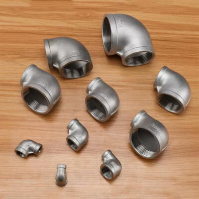 304 Stainless Steel BSP Female Thread 90°Elbow Reducer Connector Fitting Adapter