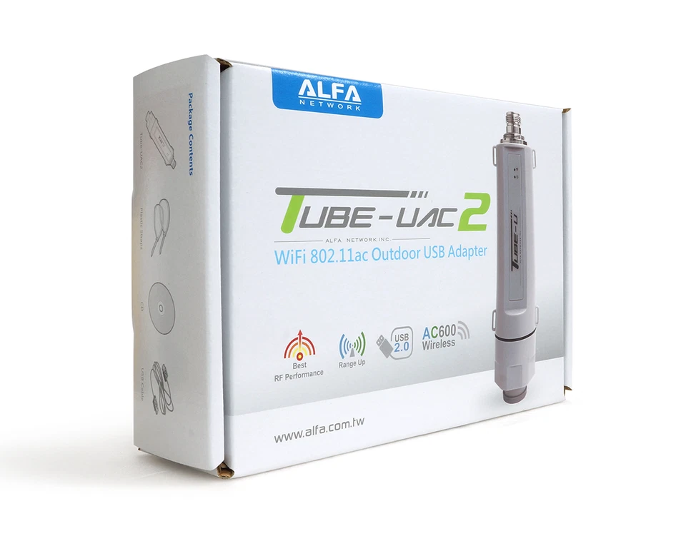 Alfa Tube-UAC2 802.11ac Dual Band 2,4 5GHz Outdoor Long Range Client USB Adapter - Bild 2 von 4