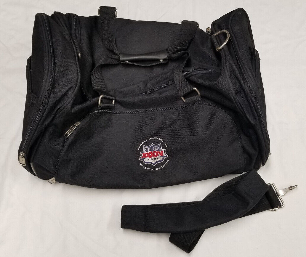NFL Super Bowl XXXIV 2000 black duffle bag Creative Enterprises 34 