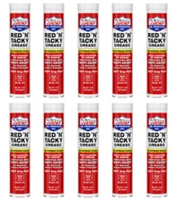 10 Pack Lucas Oil 10005 Red "N" Tacky Grease; (10) 14oz tubes