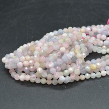 4mm Gemstone Faceted Round Beads - 15" Strand - for Jewellery Making
