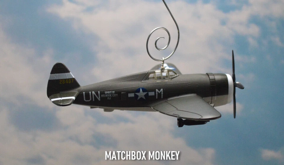 P-47D Thunderbolt WWII Fighter Plane Bud Mahurin Custom Christmas Ornament USAAF - Image 2 of 4