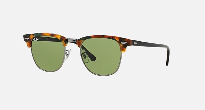 Ray Ban CLUBMASTER FLECK RB3016 11594E 49-21 Green Havana | eBay