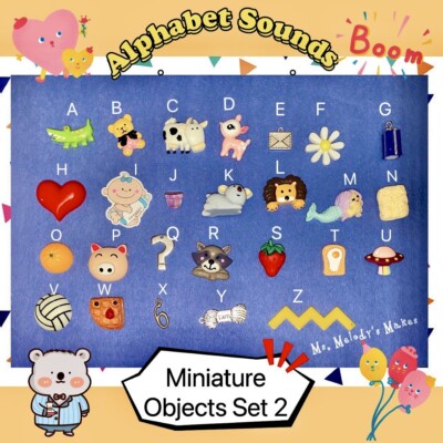 Set 2 Beginning Alphabet Initial Letter Sound Phonics Montessori Min Objects SLP