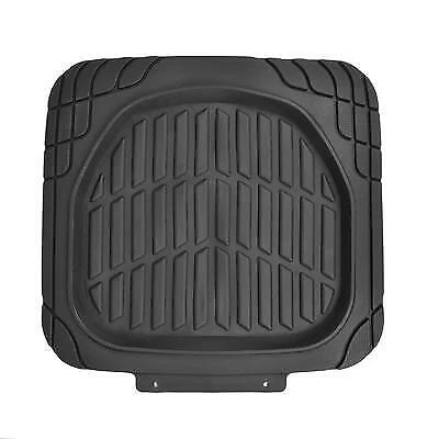 Deep Dish Heavy Duty Rubber Car Floor Mats 4pc Front Rear in Black All Weather - Image 4 of 4