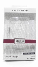 Nueva funda resistente Case-Mate Naked para HTC One M8 - Transparente + Protector de pantalla gratuito