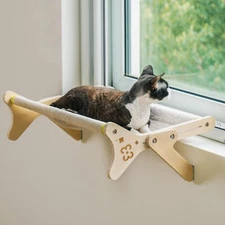 MEWOOFUN Cat Window Perch, Hammock for Indoor Cats Sturdy and Adjustable