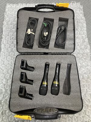DJ TECH MK-300 Professional Microphone Package (2 Mics) w/ Case, Clips, & Cords