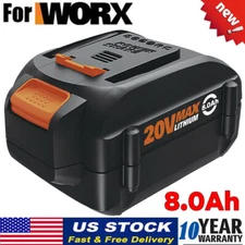 8Ah For WORX 20V MAX Extend Lithium-ion Battery WA3520 WA3525 WA3575 WG155 WG540
