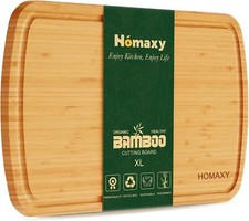 Extra Large Bamboo Kitchen Cutting Board Wood Chopping Board Butcher Block 18x12
