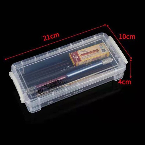 Plastic Pencil Case Large Capacity Sketching Pen Case Pencil Box Lipstick - Picture 2 of 16
