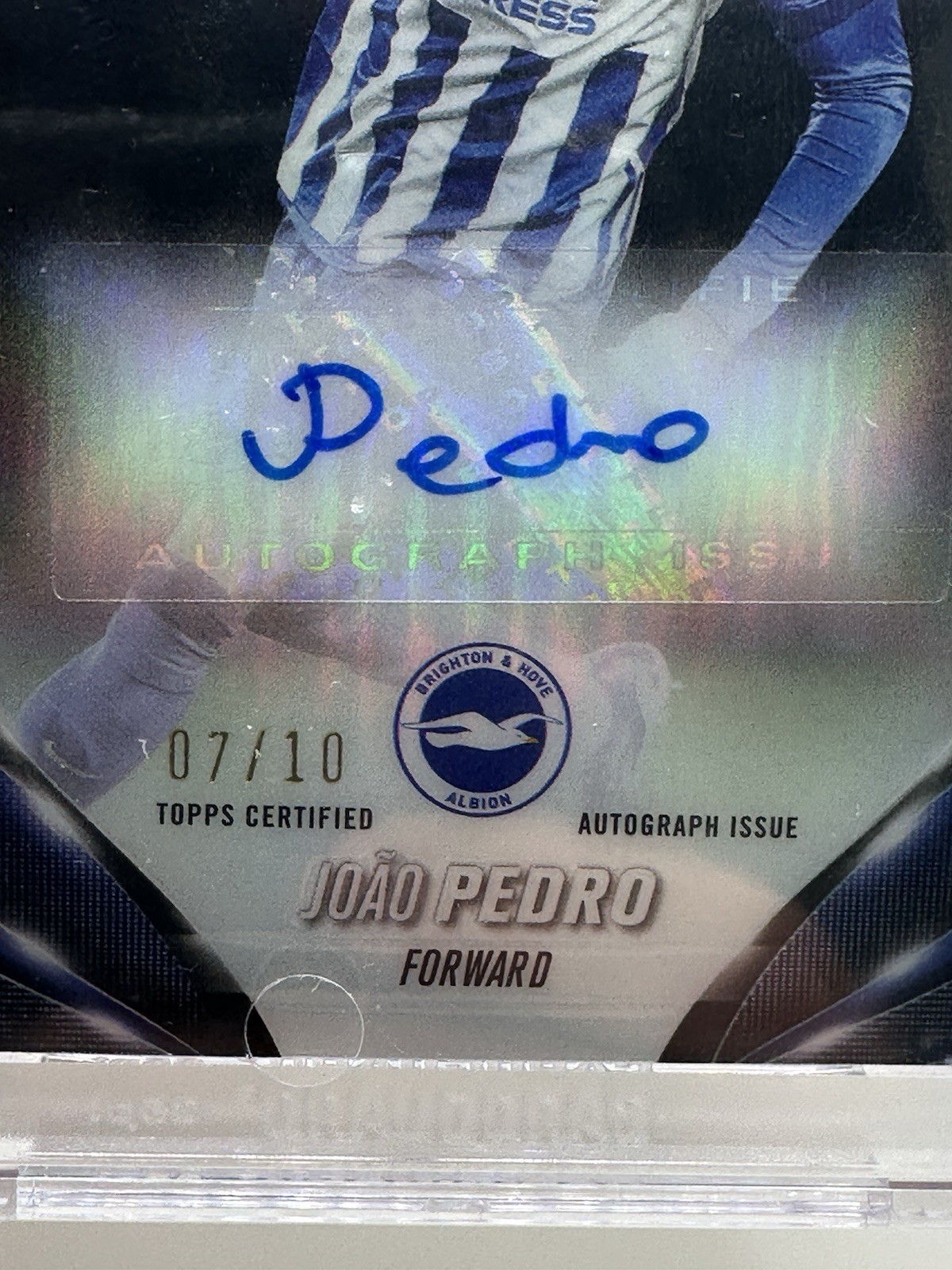 2023-24 Topps Chrome UEFA Club Competitions - Chrome Autographs Joao Pedro 07/10 view 2
