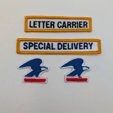 Lot of 4 USPS Patches – Letter Carrier, Special Delivery, Blue Eagle Logo