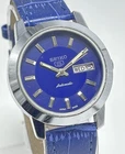 Vintage Seiko 5 Blue Dial Day-Date Automatic Movement No.6309A Men Wrist Watch