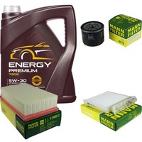Inspektionspaket 5L Mannol Energy Premium 5W-30 FüR Nissan Note 1.5 Dci NV200