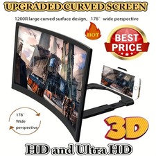 12" Smartphone Screen Magnifier 3D Video Mobile Phone Amplifier Stand BracketNew