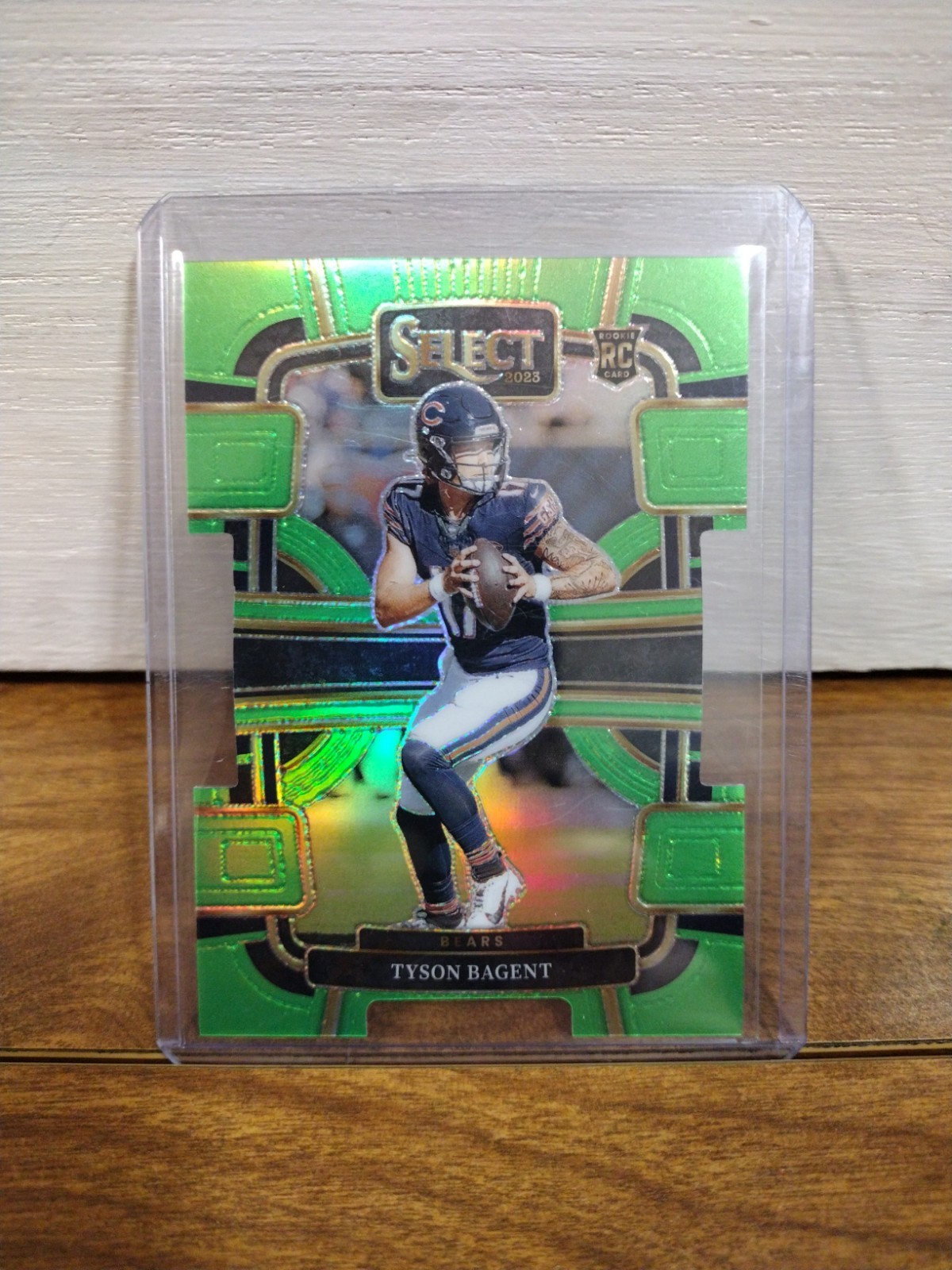 2023 Panini Select - Concourse Tyson Bagent #18 Neon Green Prizm Die-Cut /599 RC
