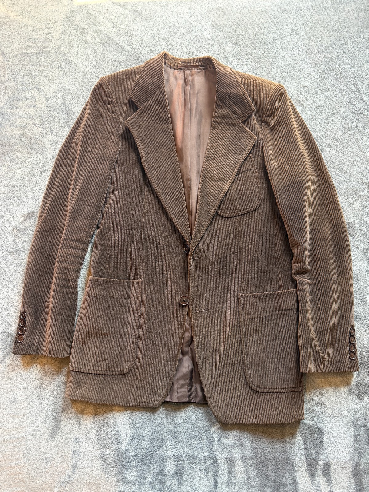 Vintage Boss Polo Ralph Lauren Sport Coat Mens Sz S Brown Corduroy Blazer Jacket