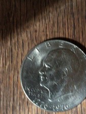 1776-1976 D Eisenhower Liberty Bell Moon One Dollar US Bicentennial Coin