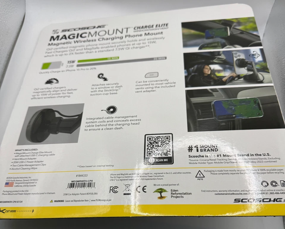 Scoche Magicmount Magnetic Wireless Elite Charging Phone Mount - Image 2 of 3