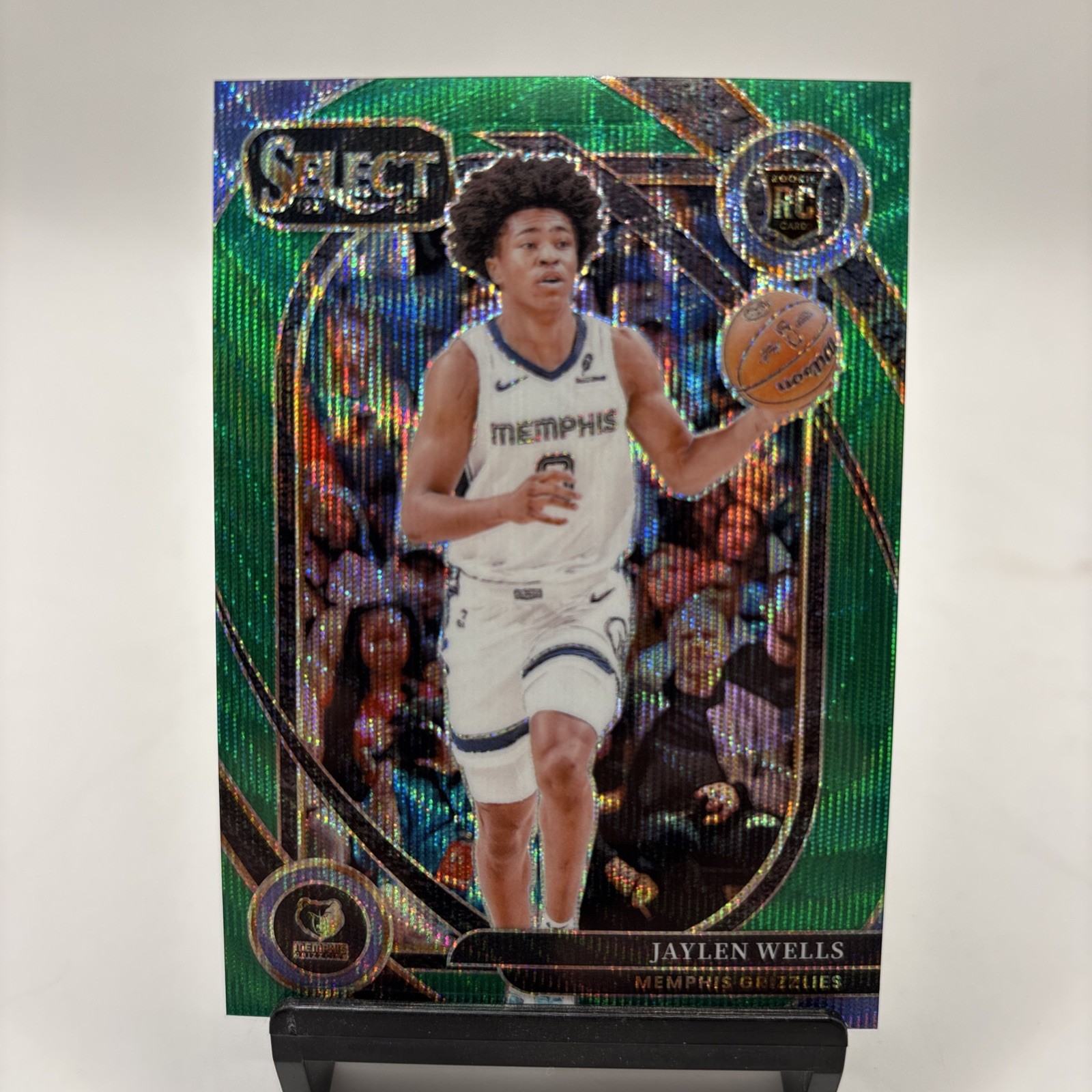 2024-25 Panini Select - Courtside Jaylen Wells #267 Green Wave Prizm /50 (RC)