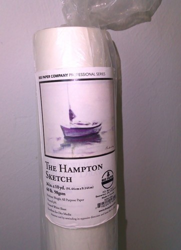 Open - Bee Paper Co The Hampton Sketch Paper Roll 36in x 11ft,  60lb  Medium