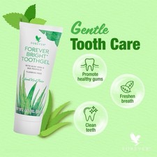 Forever Living Bright Toothgel with Aloe Vera, No Fluoride, 4.6oz Pack of 2