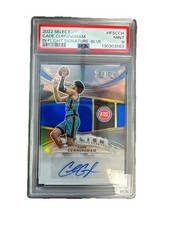 2022 Panini Select Cade Cunningham Blue Prizm In Flight Auto /49 PSA 9 Pistons