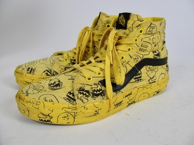 VANS SK8-HI SNEAKER x PEANUTS SHULTZ CHARLIE BROWN YELLOW SHOES SKATEBOARD~10