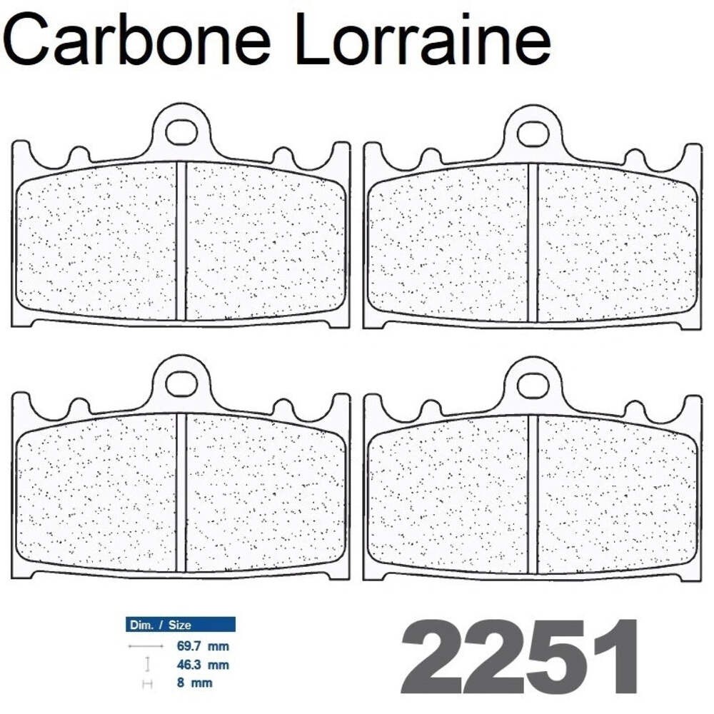 Plaquettes de frein avant Suzuki GSF 1250 Bandit N S ABS : plaquettes moto Carbone Lorraine