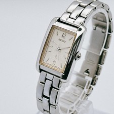 SEIKO 4N21-5260 LUKIA Ladies Watch Quartz Women's Cream Dial Vintage From Japan