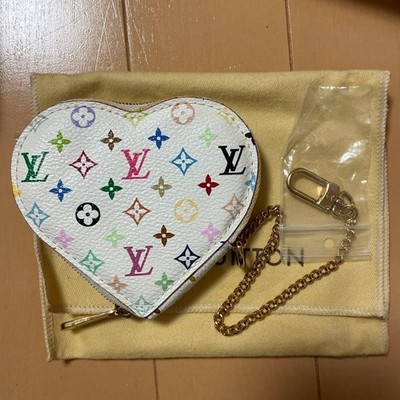 Louis Vuitton ハート型ケース イエロー Louis Vuitton Monogram Multicolor Coeur Heart Coin Case M60040