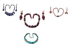 Antiche perle bohémien in argento 925 con collezioni di pietre preziose