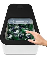 Large Laundry Pods Container with Sliding Lid, 15" x 8.7" x 4.5" Airtight Organi