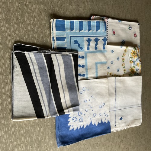 Six Women’s &Mens Vintage Hankerchiefs Multiple Designs