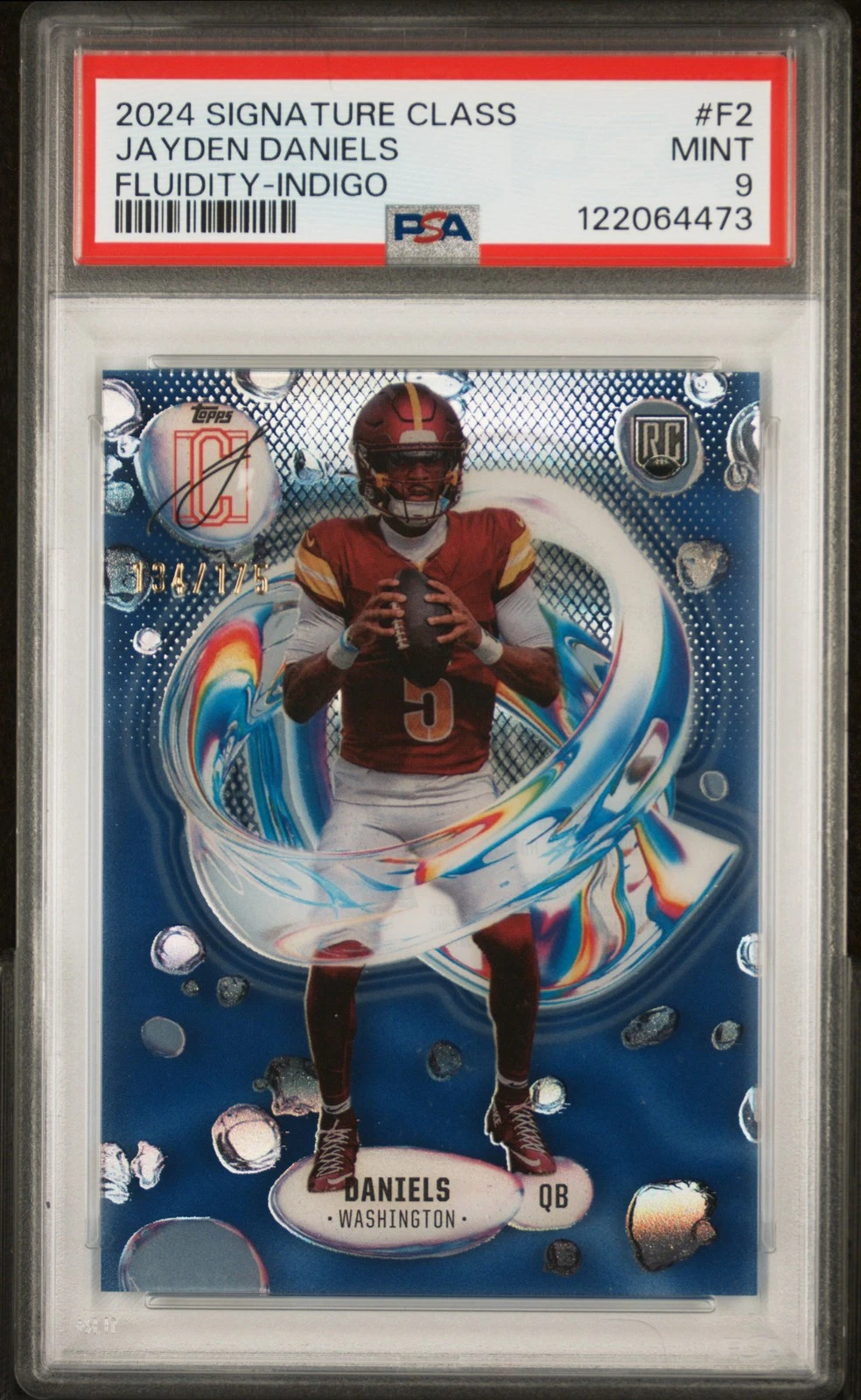 Jayden Daniels Topps Signature Class Fluidity #F2 Indigo