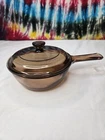 Vintage Corning Ware Vision Amber Cookware .5 Liter Saucepan Pot with Pyrex Lid
