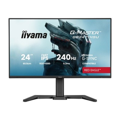 Iiyama GB2471HSU-B1 Gaming Monitor 24? Full-HD IPS, 240 Hz, 0.3 ms MPRT, G-Sync