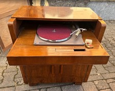 Vintage Musiktruhe / Mid-Century Plattenspieler Perpetuum-Ebner