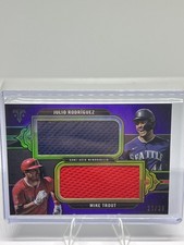 2024 Topps Triple Threads #DJR-TR Julio Rodríguez/Mike Trout Jumbo Relics /36