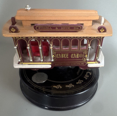 Working I Left My Heart In San Francisco Rotating Cable Car Music Turntable