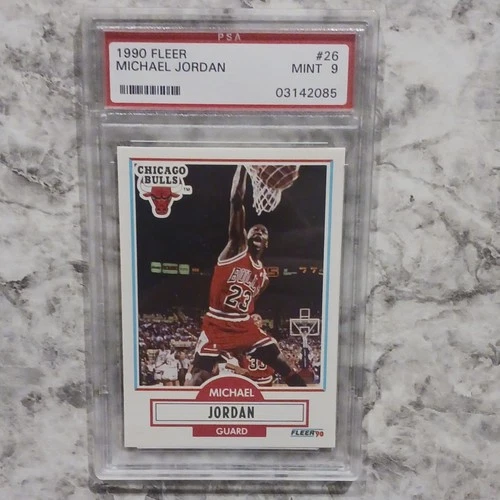 Fleer 1990-91 Michael Jordan #26 PSA 9 Black Line Chicago Bulls Basketball Card